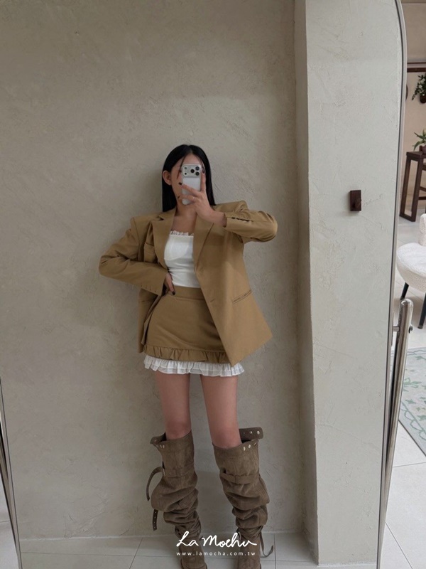(限量)荷葉鬆緊褲裙